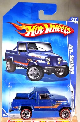 2009 Hot Wheels Walmart RedLine #123 Heat Fleet 7/10 JEEP SCRAMBLER Azul com RLUT5 - Imagem 1 de 4