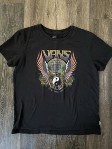 Vans Women's Dream Higher Black Multi BoyFriend Tee Xsmall - Picture 1 of 8