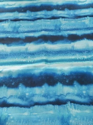 Blue Tie Dye Cotton Fabric (Starflower Christmas-Northern Lights, Moda) - Image 1 of 3