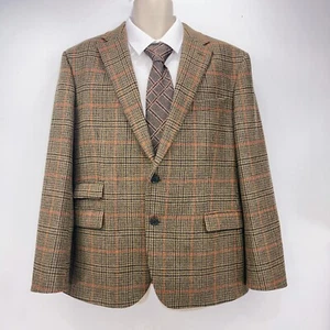 Marks and Spencer Moon Tweed Blazer Sakko Herren 46R Kariert Braun M&S Sartorial - Bild 1 von 17