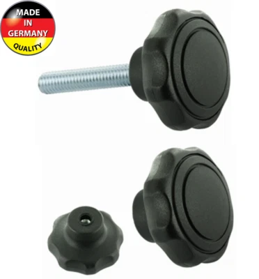 CROSS HAND KNOB SCREW BOLT M6 M8 THREAD PLASTIC HEAD FASTENER CLAMPING THUMB - Image 1 of 3