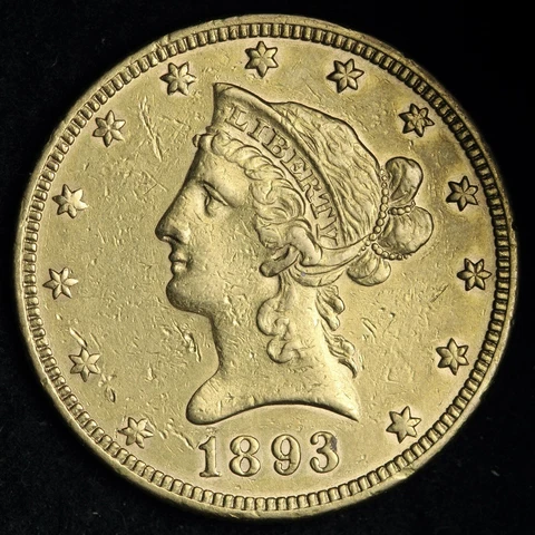 1893 Gold $10.00 Liberty Head Eagle CHOICE AU E309 SPFM Cover
