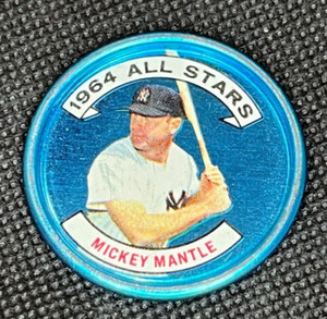 MICKEY MANTLE 1964 Topps Coins #131 LEFT Handed Hall of Fame HOF NM Insert A