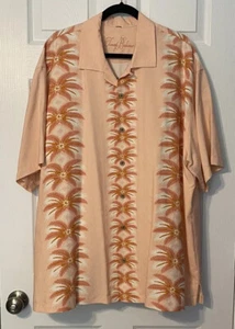 Tommy Bahama Herren Hemd Gr. XLX Seide bestickt Kurzarm Tropical Beach Neu mit Etikett - Bild 1 von 14
