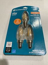 EcoSmart 40-Watt Equivalent B11 E12 Base Dimmable Clear Filament Vintage Style