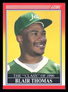 Tarjeta de fútbol americano 1990 Score Blair Thomas RC #608 clase de 1990 New York Jets novato - Imagen 1 de 2