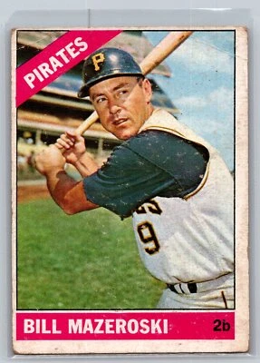 1966 Topps #210 Bill Mazeroski PIRATES - Image 1 of 2