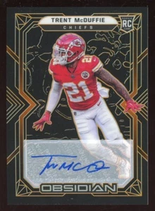 Trent McDuffie 2022 Panini Obsidian Auto #d /99 RC Orange Etch Chiefs - Picture 1 of 2