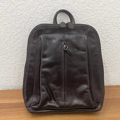 ORAN Leather Australia Brown Leather Day Backpack - Image 1 of 4