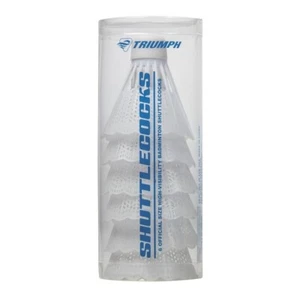 Badminton Shuttlecocks Official Size 6-Pack High-Visibility Birdie by Triumph - Picture 1 of 5