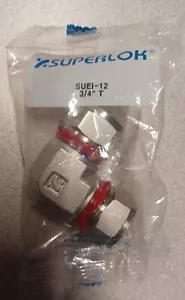 Superlok Tube Fitting SUEI-12 3/4" Tubing Elbow Compression 90 Swagelok - Picture 1 of 3