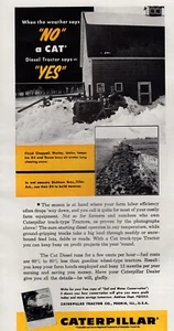 1956 Caterpillar D4 Tractor Original Print Ad - Picture 1 of 1