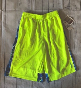 NWT Boy's Reebok Neon Yellow and Blue Athletic Shorts-Size XL - Picture 1 of 2