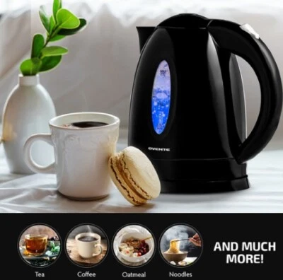 Chaleira elétrica de água quente Ovente 1,7 litros, 1100W aquecimento rápido sem BPA para fazer chá - Imagem 1 de 4
