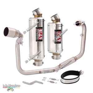 Silenciador de puntas de escape de tubo de cabezal de sistema completo para Benelli TNT125 TNT135 2017-2023 - Imagen 1 de 12