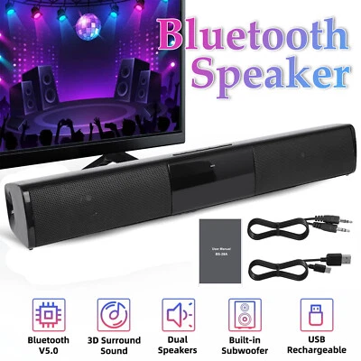 Barra de sonido envolvente 2 sistema de altavoces inalámbrico BT subwoofer TV cine en casa y control remoto Foto 1 de 4