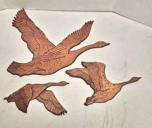 3 oche volanti ritagliate, legno, targa, insegna, arte da parete, piatto intagliato diverse dimensioni - Foto 1 di 18