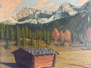 ÖLGEMÄLDE MONOGRAMMIERT JB LANDSCHAFT MIT GEBIRGE - Bild 1 von 17