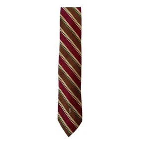 VTG Yves Saint Laurent Tie 56” x 3” Italy Wool Silk Blend Devereaux Stripes Logo - Picture 1 of 17