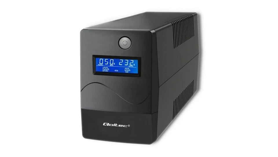 Qoltec Zasilacz awaryjny UPS Line Interactive Monolith 650VA 360W LCD USB RJ45 - Image 1 of 1