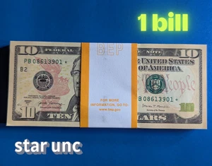$10 STAR  NOTE 2017A Uncirculated NEW TEN BEP Dollar Bill NEW YORK  1 pcs - Picture 1 of 14