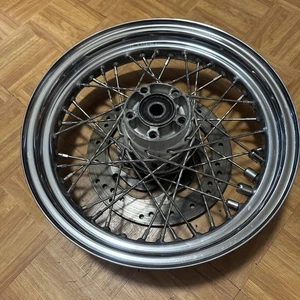 2002 HARLEY DYNA SPORTSTER CONVERTIBLE 16” Rear Wheel Rim Twisted Spoke Chrome - Picture 1 of 12