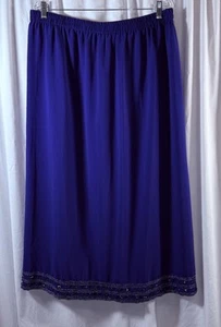 gunit fashion New York Beaded Chiffon Skirt, Cobalt Blue, Sz: 22W, 82-32 - Picture 1 of 9