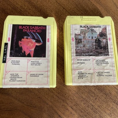 LOT OF  2 Black Sabbath 8 Tracks - Paranoid & Black Sabbath (Self Titled) Ozzy Foto 1 de 4