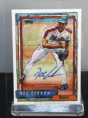 Caja de zapatos Topps Treasures Doc Gooden Topps 2025 logotipo laminado automático 32/35 Foto 1 de 4