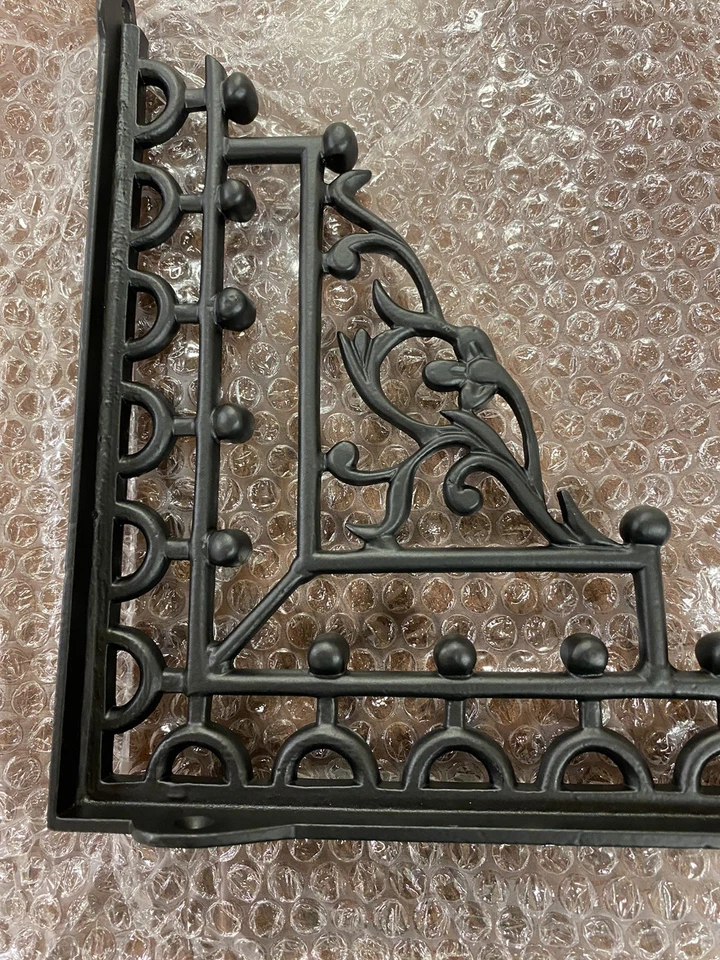 "Juego pesado de 2/10""x9"" de diseño intrincado de hierro forjado negro Ménbel" Foto 1 de 4