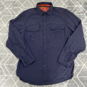 Craghoppers Bear Grylls Long Sleeve Dark Blue Walking Cool Shirt Size Large - Picture 1 of 8