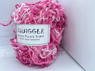 Crystal Palace Yarns Squiggle #9298 "Code Pink" Pig-Tail Eyelash Carry-Along! - Image 1 of 4