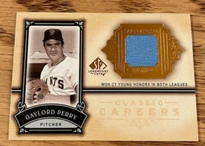 2005 SP Legendary Cuts Classic Careers Jerseys Gaylord Perry #CC-GP Giants - Picture 1 of 2