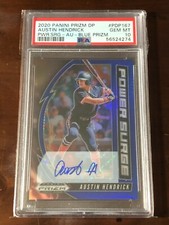 2020 Panini Prizm Draft AUSTIN HENDRICK RC BLUE AUTO PSA 10 GEM MINT #PDP167 /60