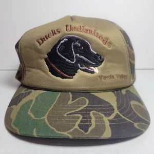 Ducks Unlimited Verde Valley Hat Cap Snapback Black Lab Hunting Dog Trucker Camo - Picture 1 of 6