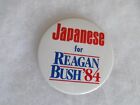 Ronald Reagan Pin Back Presidential Campaign 1984 Button Japanese George Bush 