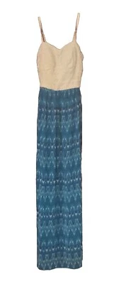 Maxi Vestido para Mujer Lily Rose Multicolor Correa de Espagueti Crochet Pullover Talla S Foto 1 de 4