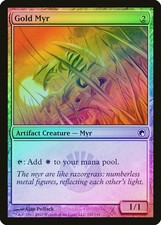 Gold Myr FOIL Scars of Mirrodin HEAVILY PLD Artifact Common MAGIC CARD ABUGames