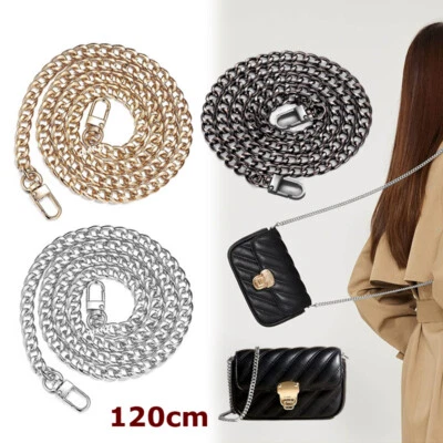 Replacement Metal Flat Chain For Strap Handle Shoulder Crossbody Bag Handbag UK - Image 1 of 4