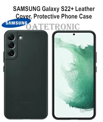 Capa telefone couro genuína oficial SAMSUNG Galaxy S22+, versão EUA, verde - Imagem 1 de 4