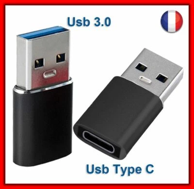 Lot 2 USB 3.0 Male To USB Type C Female OTG Converter OTG - Image 1 of 4