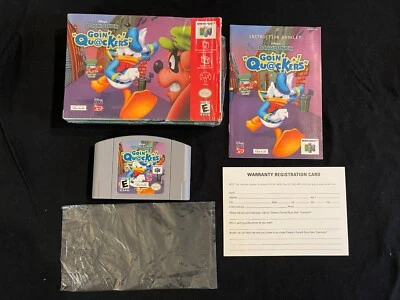 Disney's Donald Duck: Goin' Quackers (Nintendo 64) Box Manual Complete CIB N64 - Image 1 of 4