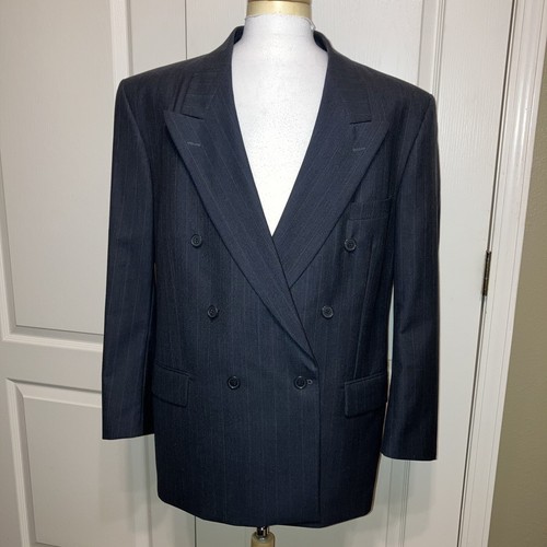 SAINT LAURENT (YSL) YVES SAINT LAURENT Giacca Tuta Lana BLAZER Doppiopetto Tg 44 Made in France