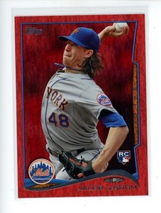2014 Topps Update JACOB DEGROM #US-50 Rookie RC Red Hot Foil Texas Rangers