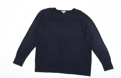 CONTEXT Womens Blue Boat Neck Acrylic Blend Jumper Size XL - Imagem 1 de 4