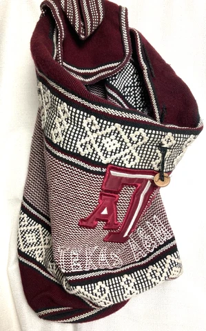 Unique Texas A&M Aggies ATM Woven Maroon large versatile  tote backpack 20"x16" Cover