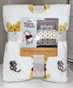 3 PIECE SET NIB WINNIE THE POOL FAUX FUR COMFORTER SET - Picture 1 of 15