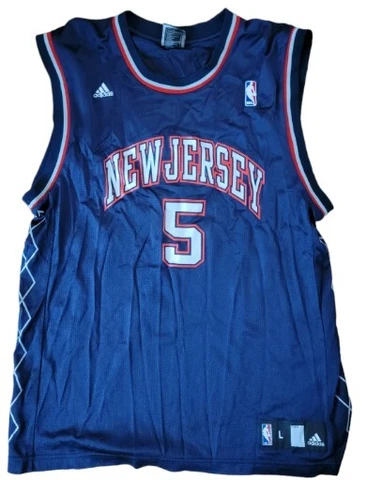 Vtg New Jersey Nets Jason Kidd #5 Jersey Mens Large Adidas Basketball Nba Cover
