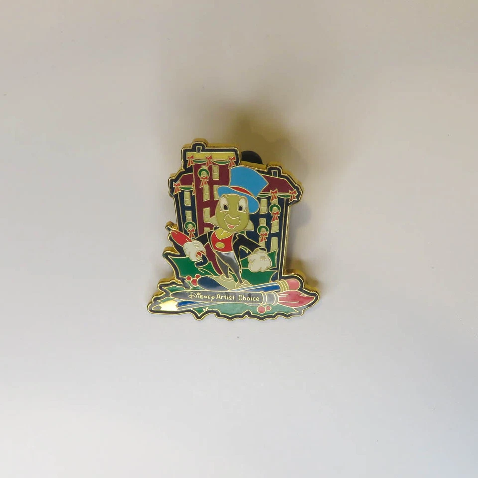DISNEY PIN ~ PINOCCHIO ~ JIMINY CRICKET ~ FINGER POINTING ~ UMBRELLA ~ 2002 - Image 1 of 1