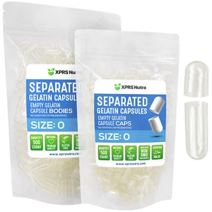 Größe 0 getrennte klare leere Gelatinekapseln Gelcaps koschere Kapseln Pillen - Bild 1 von 10